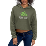 Agave & Co. Crop Hoodie (Olive)