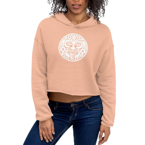 Sun God Crop Hoodie (Peach)